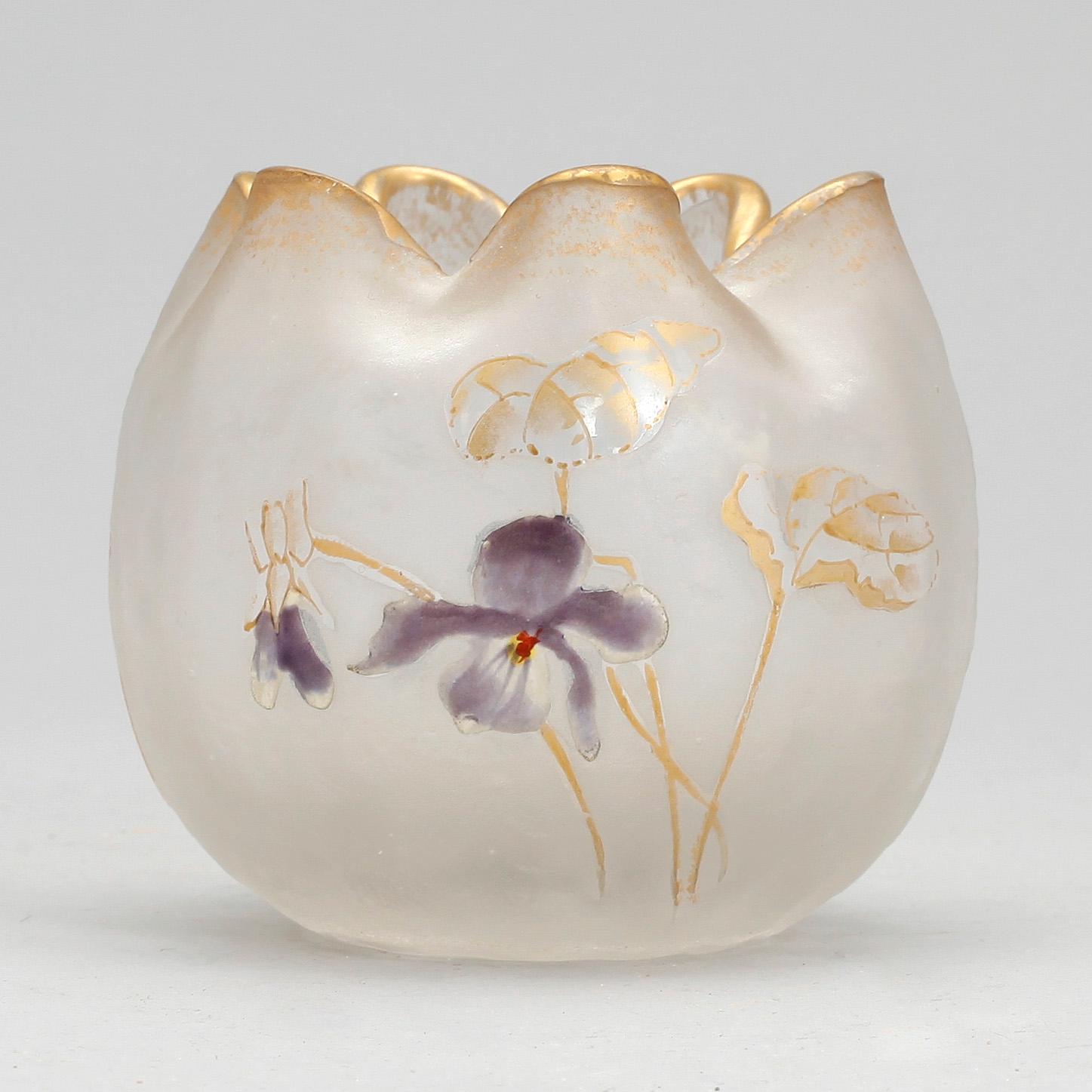 VAS, glas, möjligen Mont Joye, L & C. Legras & Cie, 1900-talets första hälft.