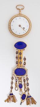 FICKUR, F. Crump, London, 1800-talets första hälft, med chatelaine.