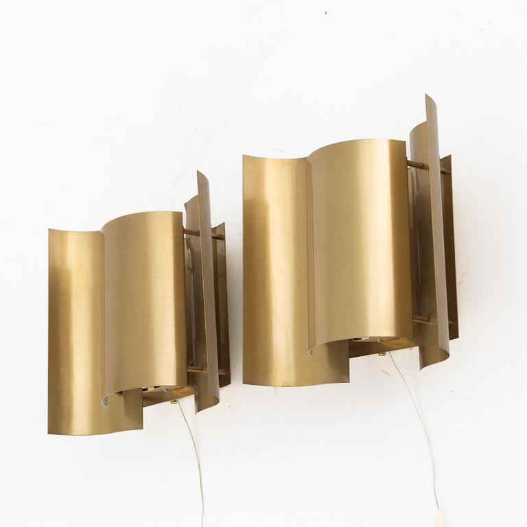 Sven Ivar Dysthe, wall lamps, a pair, "Butterfly", Hövik, Norway, second half of the 20th century.