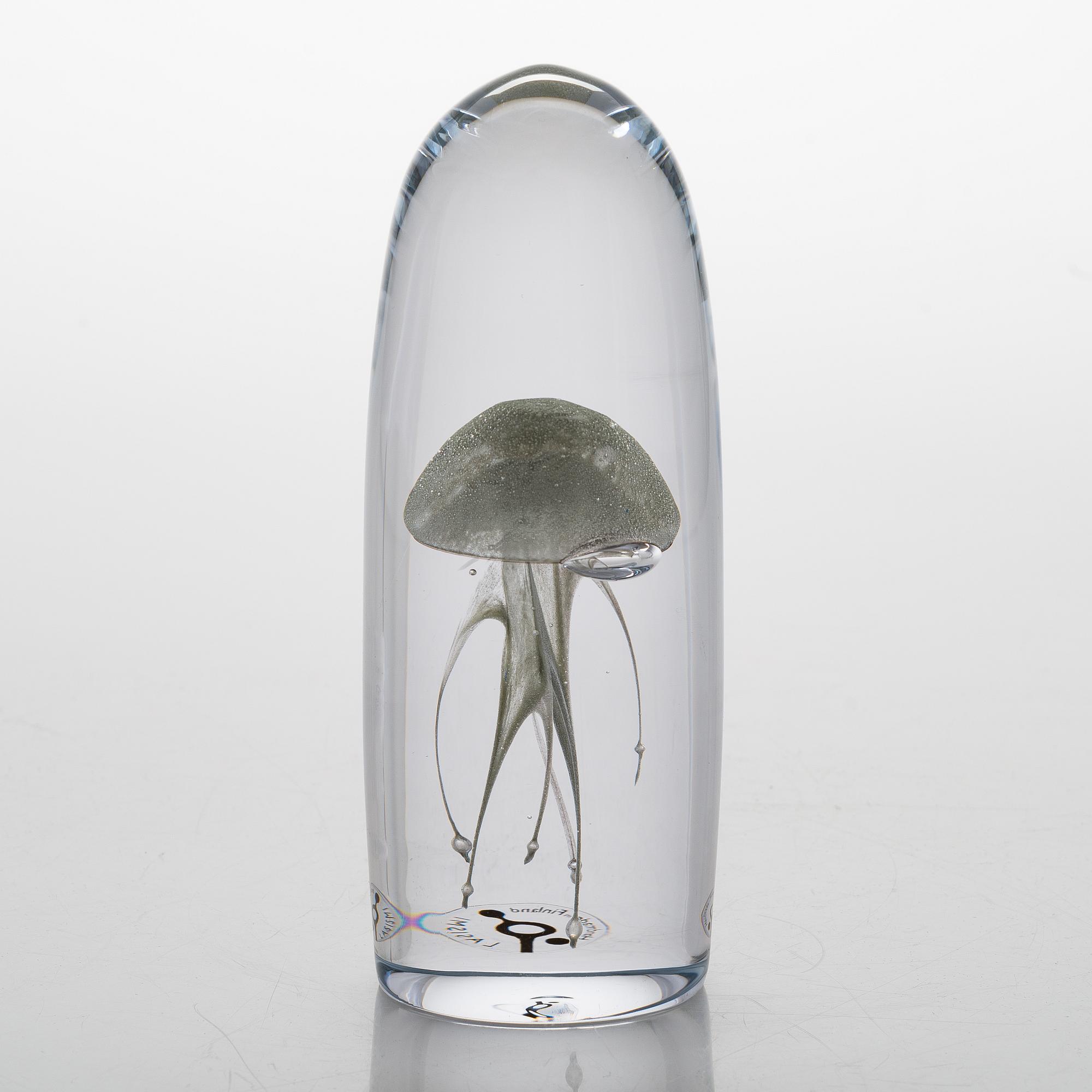 Joonas Laakso, a glass sculpture signed J. Laakso OXIIII.