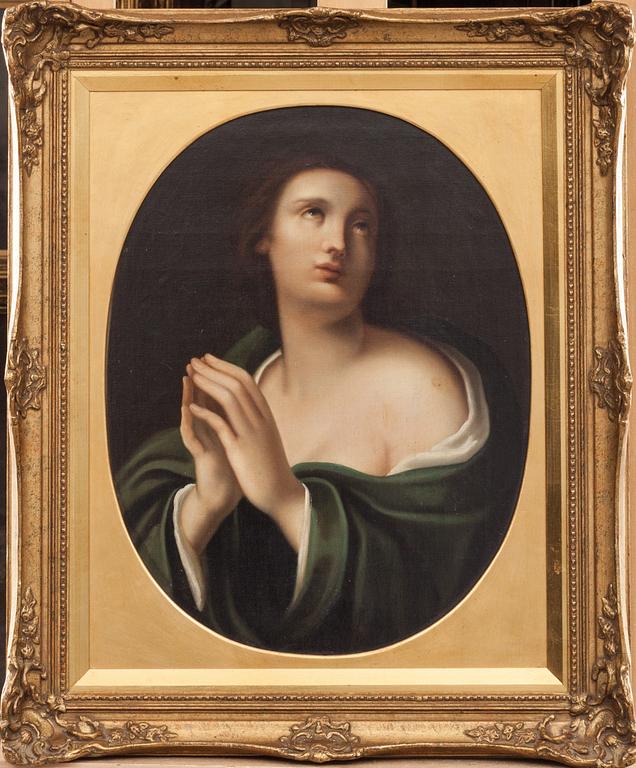 OKÄND KONSTNÄR, efter äldre förlaga, olja på duk. 1800-tal.