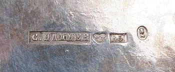 KAFFEKANNA, silver, nyrokoko, Christian Hammer, Stockholm 1871.