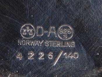 ASKFAT, sterling silver, emalj, David Andersen, Norge, 1900-tal.