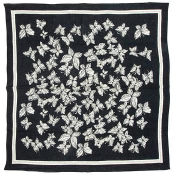 481. YVES SAINT LAURENT, a blue cotton blend shawl.