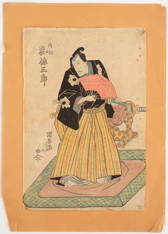 Utagawa Kuniyasu, woodblock print in colours.