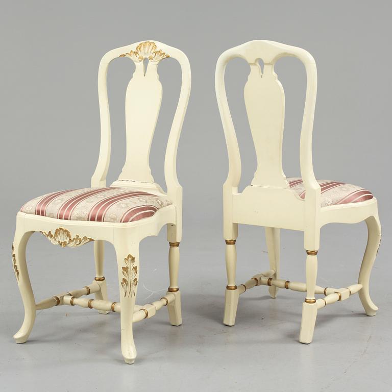 SALONGSGRUPP, 11 delar, rokokostil, 1900-tal.