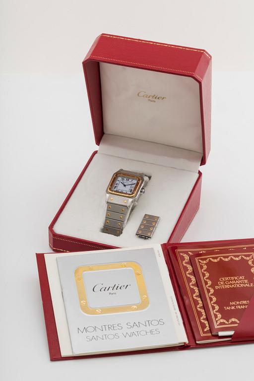 A Cartier Santos wrist watch 29x29 mm.