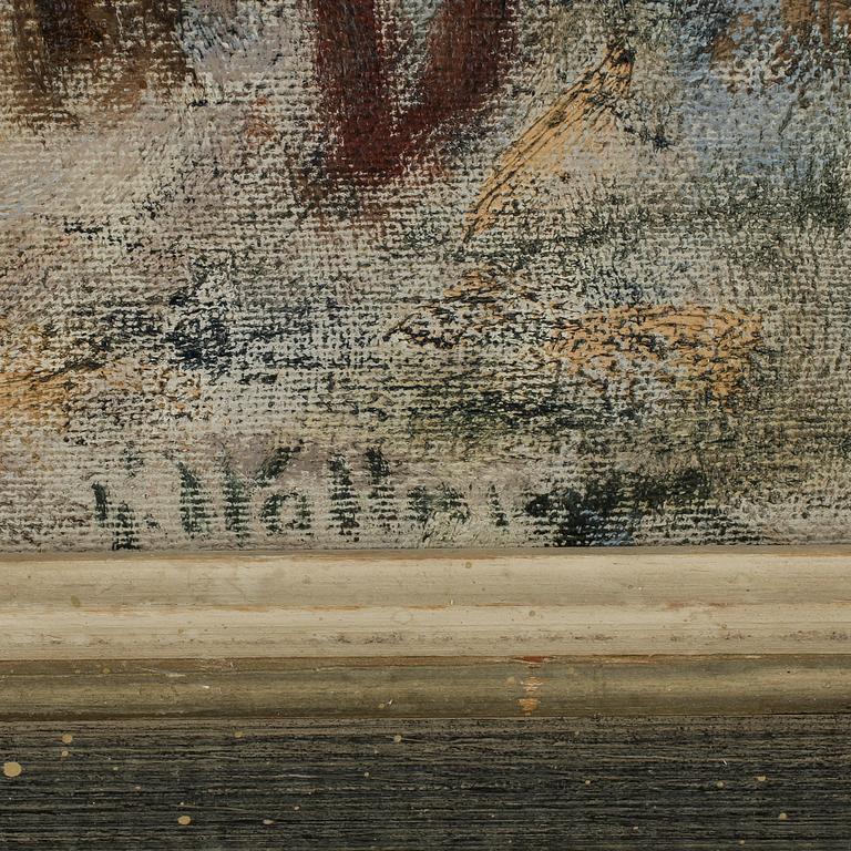 GERDA WALLANDER, olja på duk, signerad.