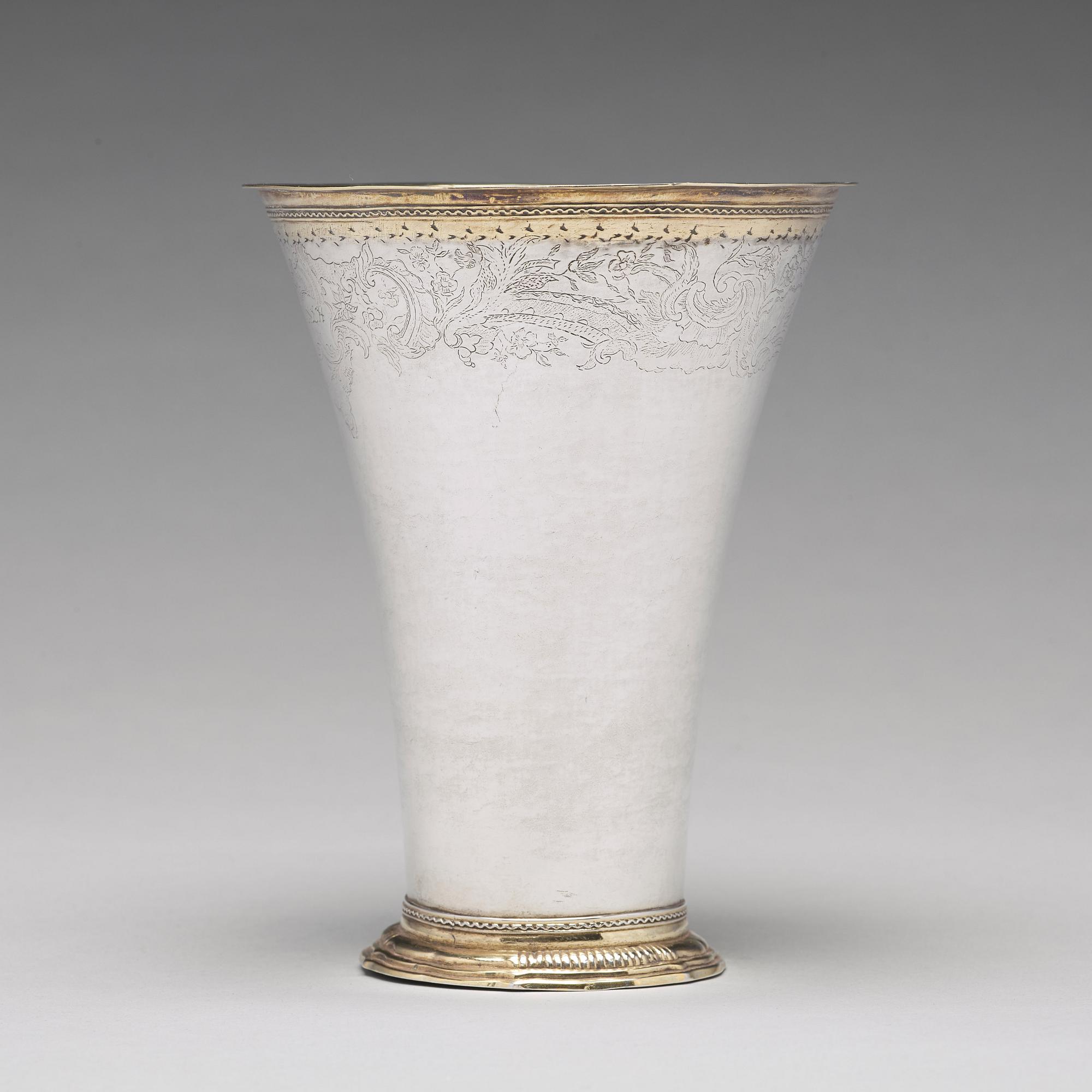 A Swedish 18th century parcel-gilt silver beaker, possibly Lars Petter Hackzell (1768-1771(-72)), Örebro 1769.