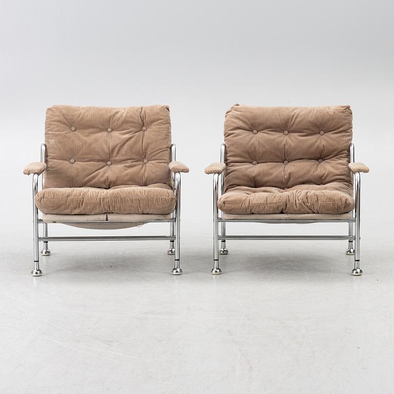 Jan-Eric Bengtsson, fåtöljer, ett par, "Häger", Ikea, 1970-tal.