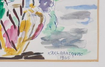DAHLQVIST, KARL. Akvarell. Sign o dat 1965.