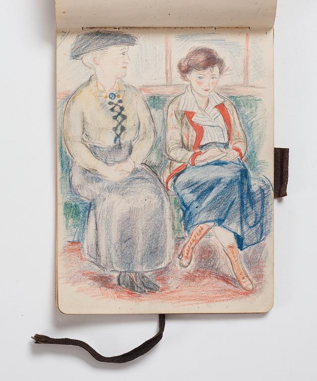 Nils von Dardel, Sketchbook, from trip to Hokkaido, Japan, 1917.