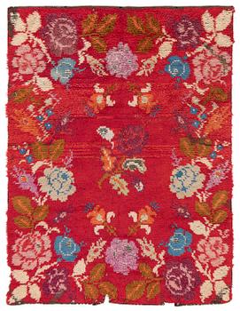 422. A knotted pile bed cover, Sweden-Finland, late 18th century/early 19th century, c. 184 x 138 cm.