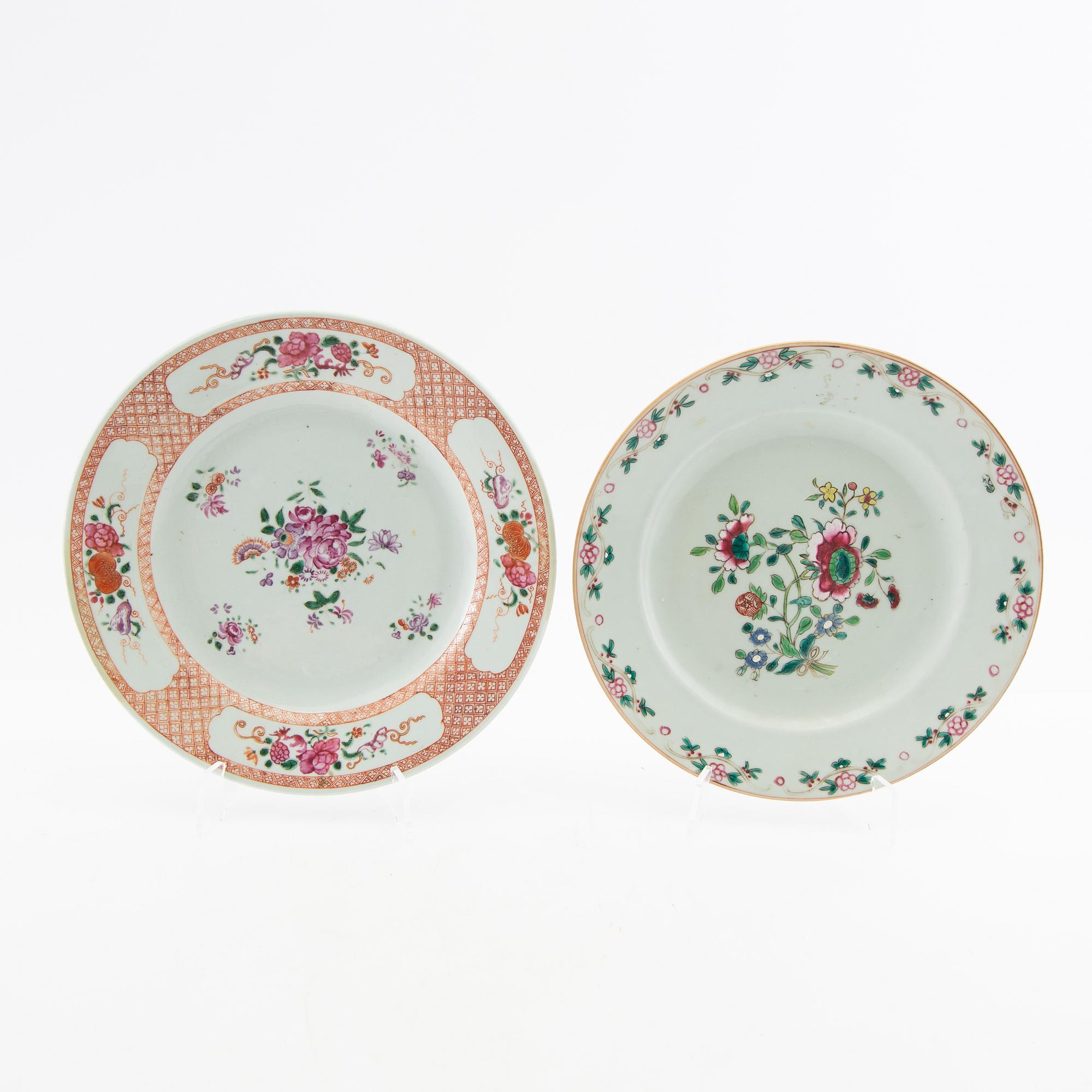Plates 4 pcs China 18th century porcelain.