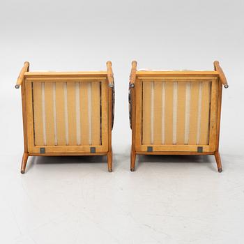 A pair of armchairs, Fagas, Denmark, 1960's.