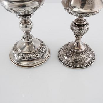 Trophies 2 pcs Baroque style silver 20th century.