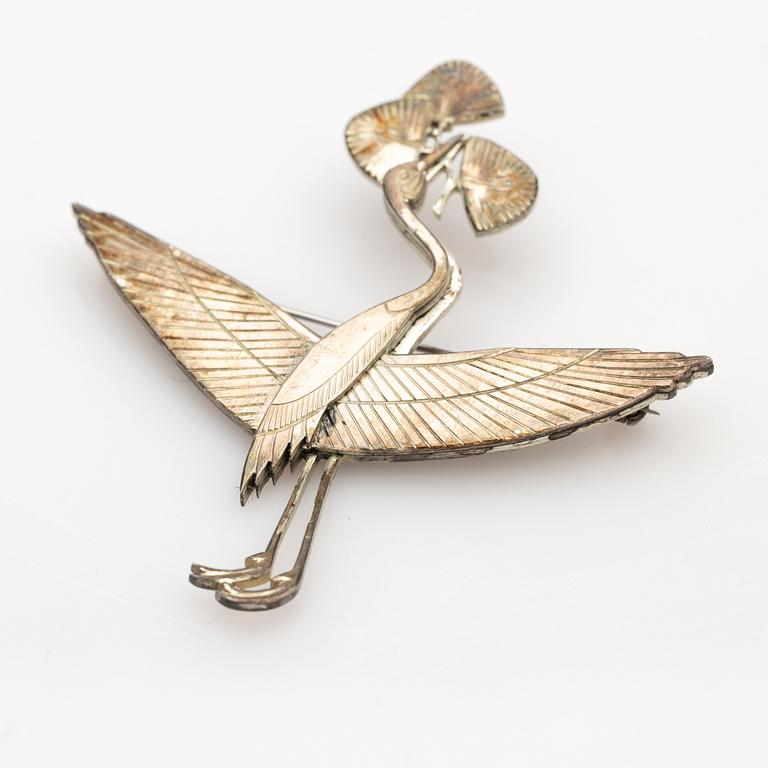 Wiwen Nilsson, Brooch, sterling silver, Lund, 1958.
