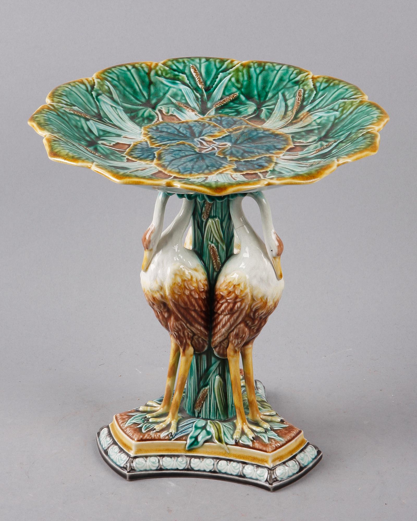 SKÅL på FOT, majolika, Gustafsberg, 1800/1900-tal.
