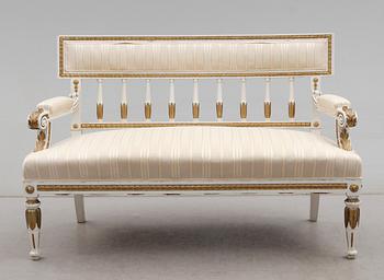 SOFFA, gustaviansk stil, 1800-/1900-tal.