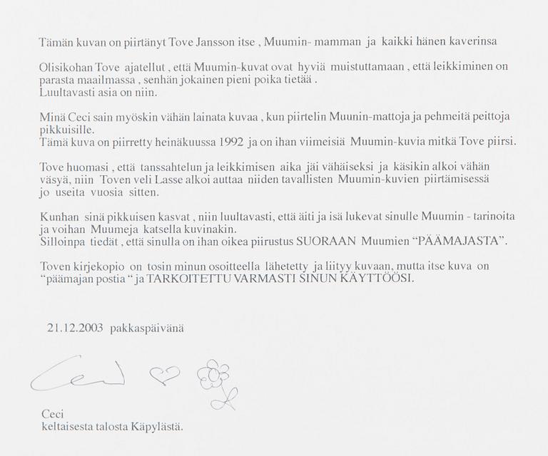 Tove Jansson, Muminmotiv.