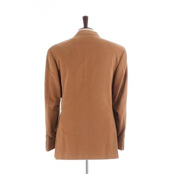 CANALI, a men's beige cotton and cashmere jacket, size 52.