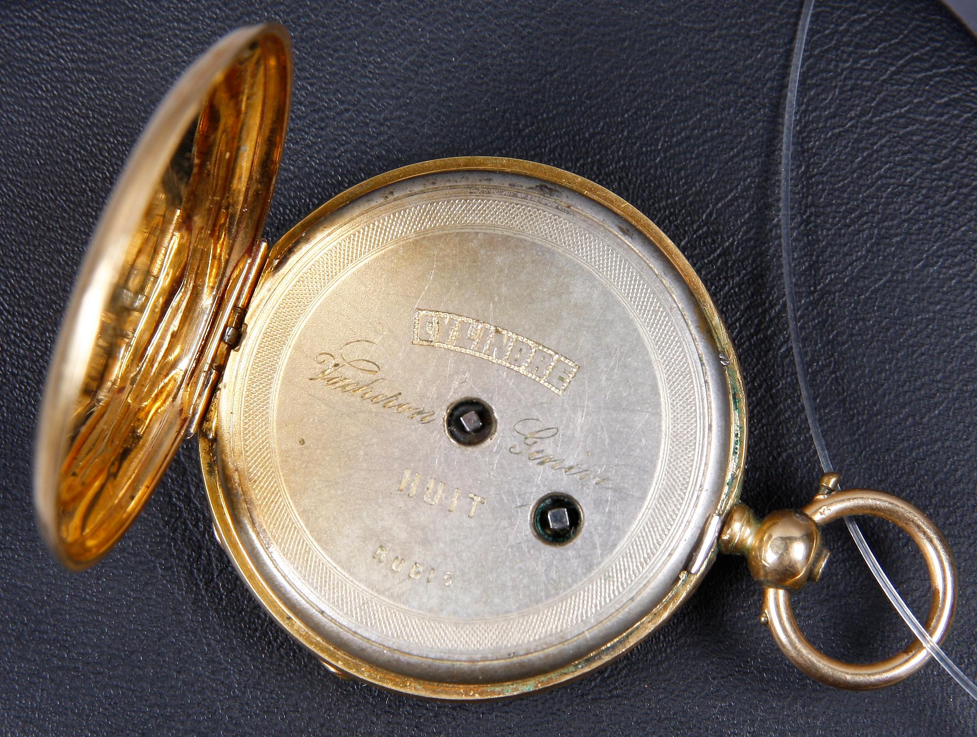 DAMFICKUR, guld, Vacheron, Genéve, sent 1800-tal.