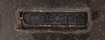 MATTEO GRASSI, a set of four leather chairs.