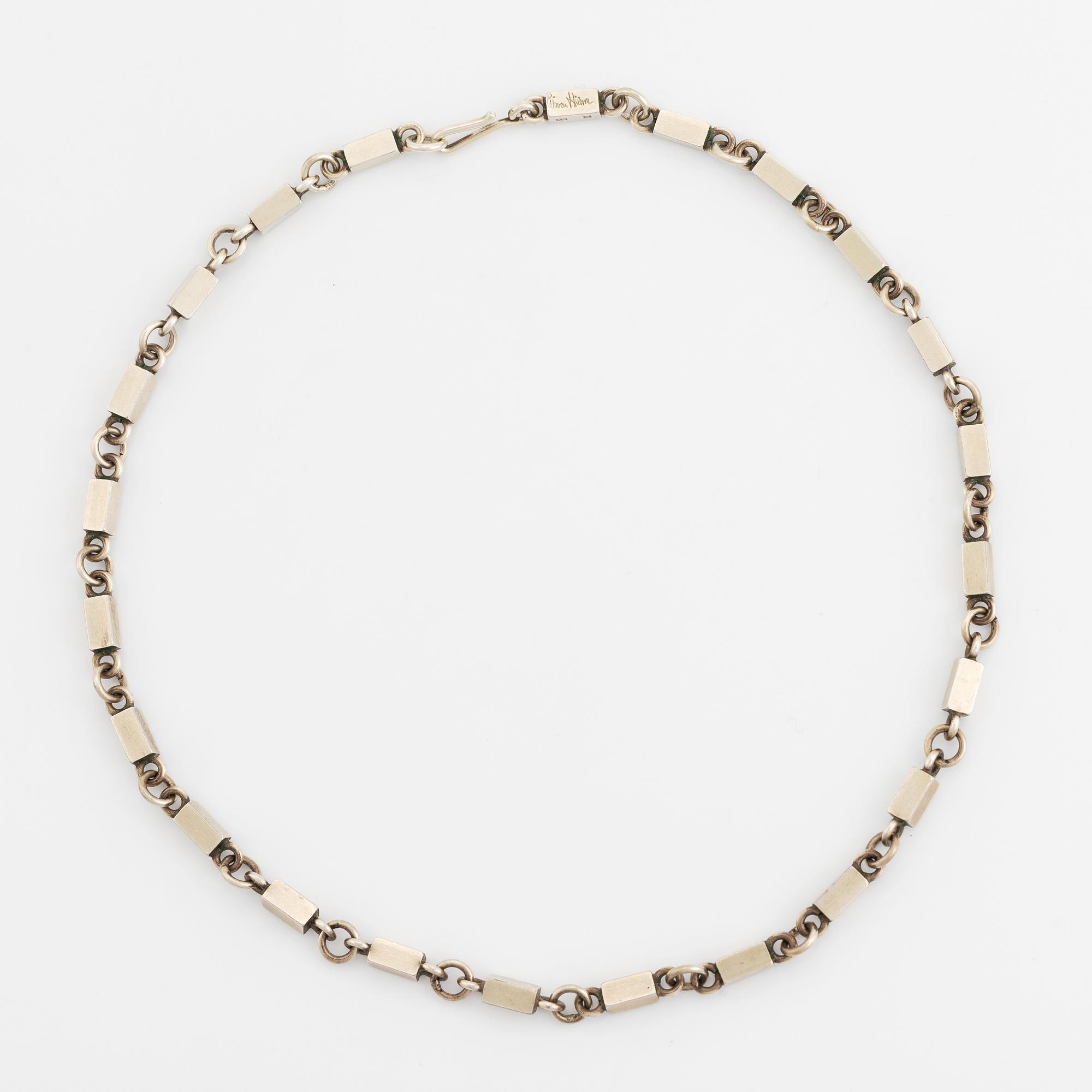 Wiwen Nilsson, collier, förgyllt silver, stavar och ringar.