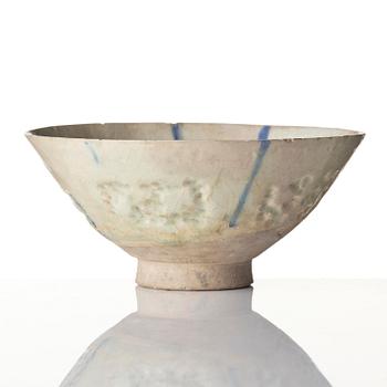 A glazed Kashan pottery bowl, Persia, around 1200 AD.