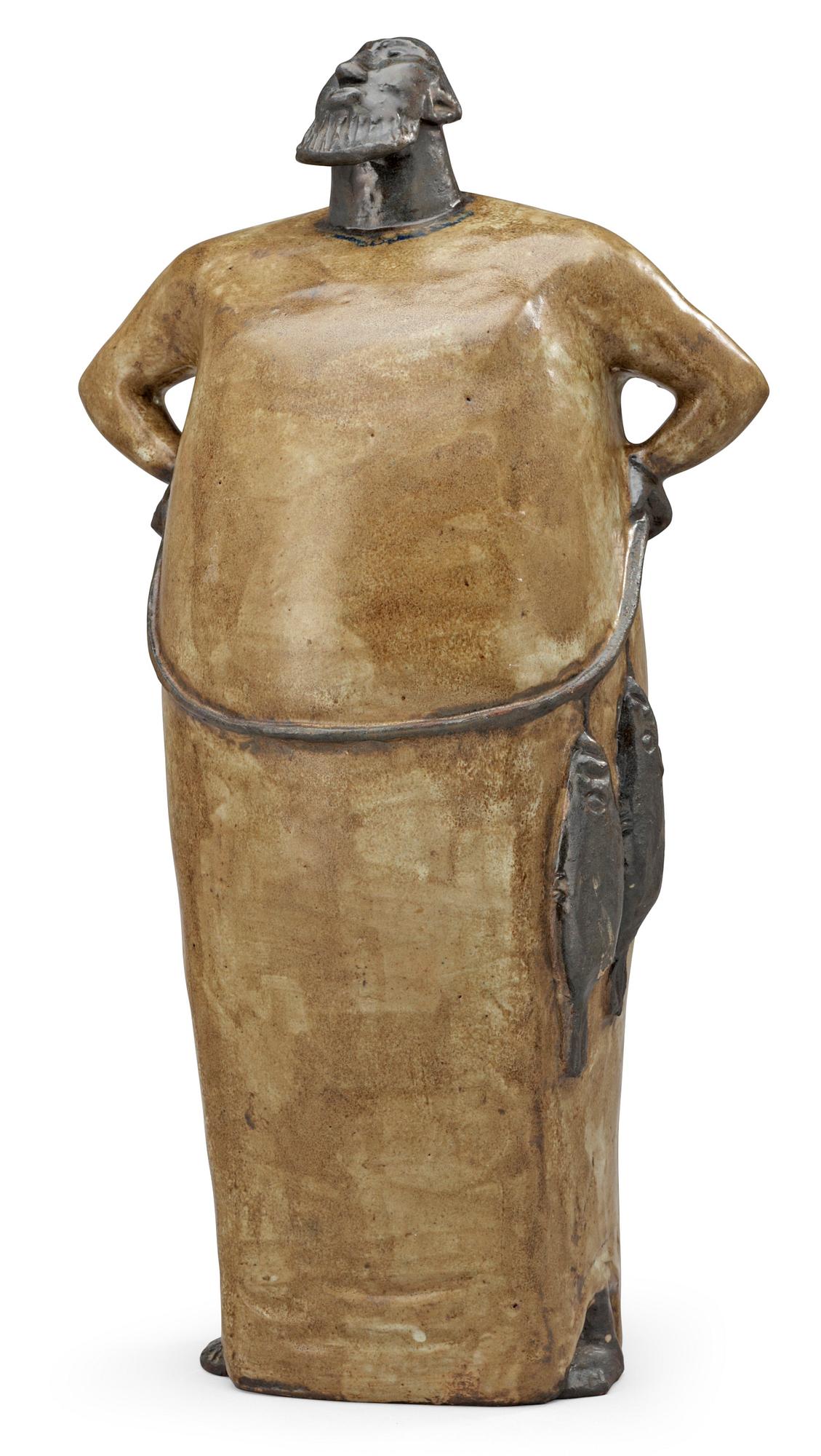 An Åke Holm stoneware sculpture, Höganäs 1950's.