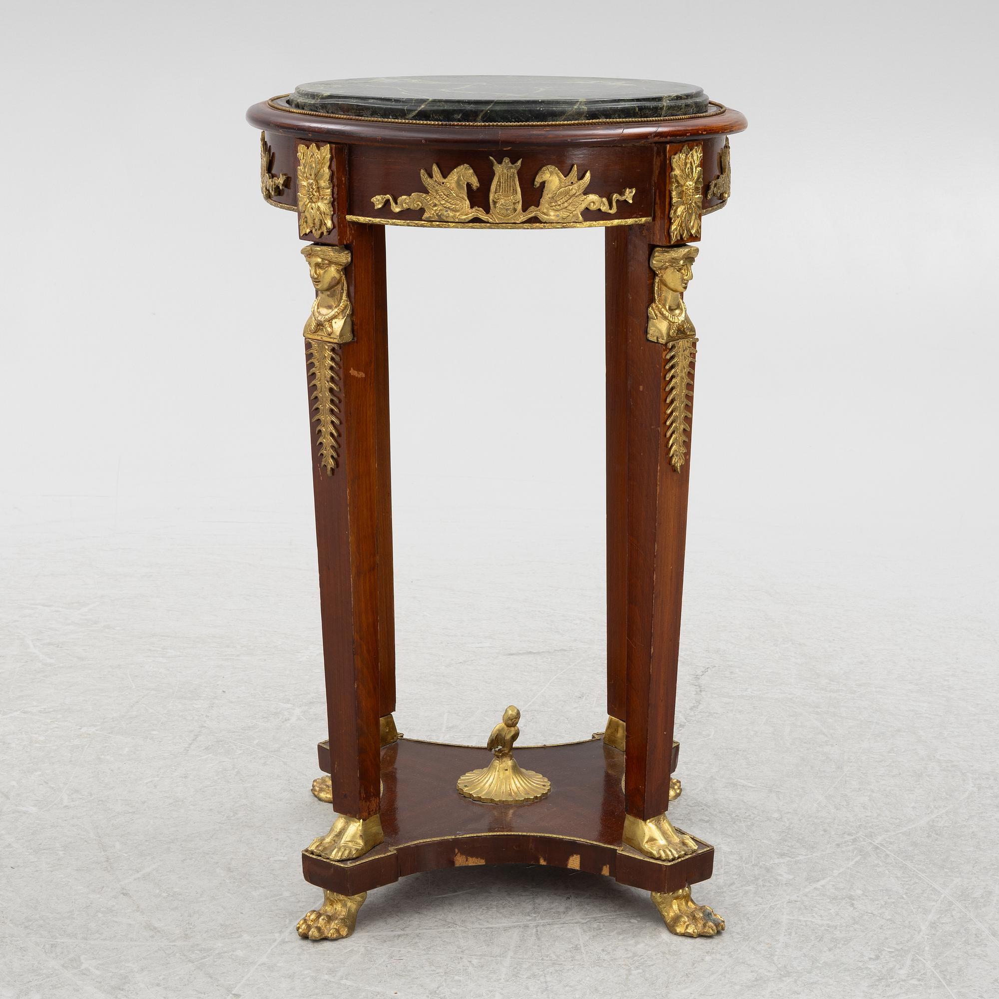 Side table, Empire style, late 19th century.