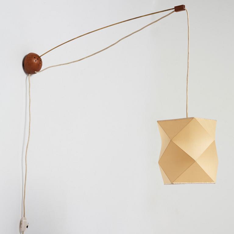 Hans Bergström, a wall lamp, model "421", ateljé Lyktan, Sweden 1940-50s.