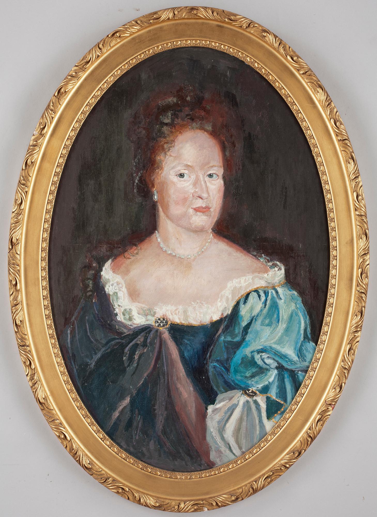 OKÄND KONSTNÄR, olja på pannå, ett par, 1900-talets första hälft.