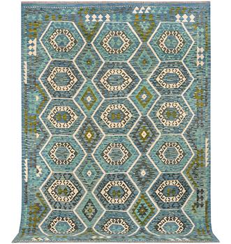 An Afghan kelim carpet, c. 294 x 207 cm.