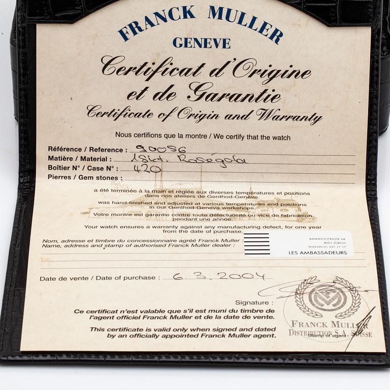FRANCK MULLER, Geneve, Long Island, wristwatch, 22 x 32 mm.
