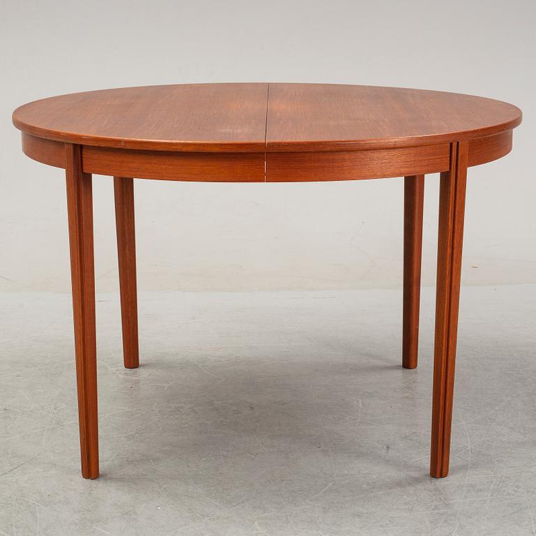 Bertil Fridhagen, a teak veneered dining table from Bodafors, 1961.