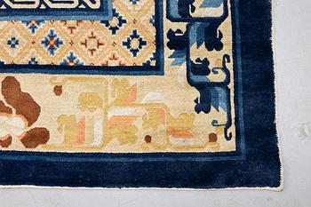 A Chinese antique Ningxia carpet. Measurement 486 x 384 cm.