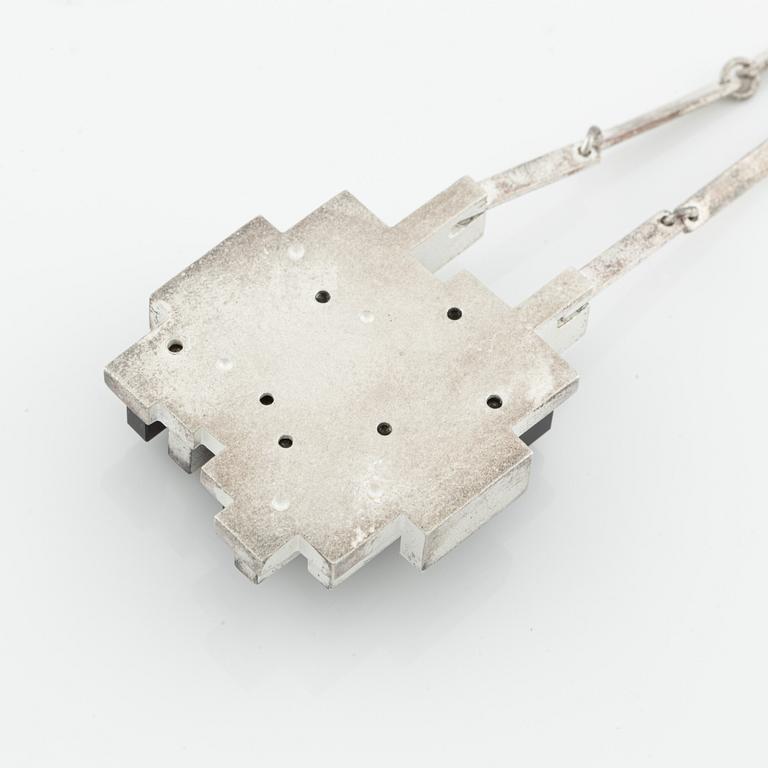 Björn Weckström, a sterling silver and onyx necklace, "Manhattan", Finland 2010.