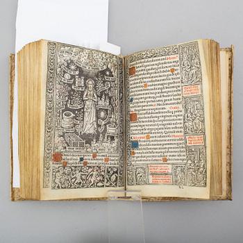 BOOK, Printed entirely printed on vellum, 1504.