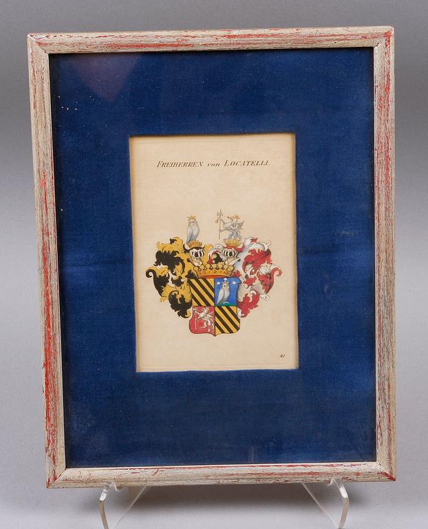 KOLORERADE TRYCK, 4 st, 1800-tal.