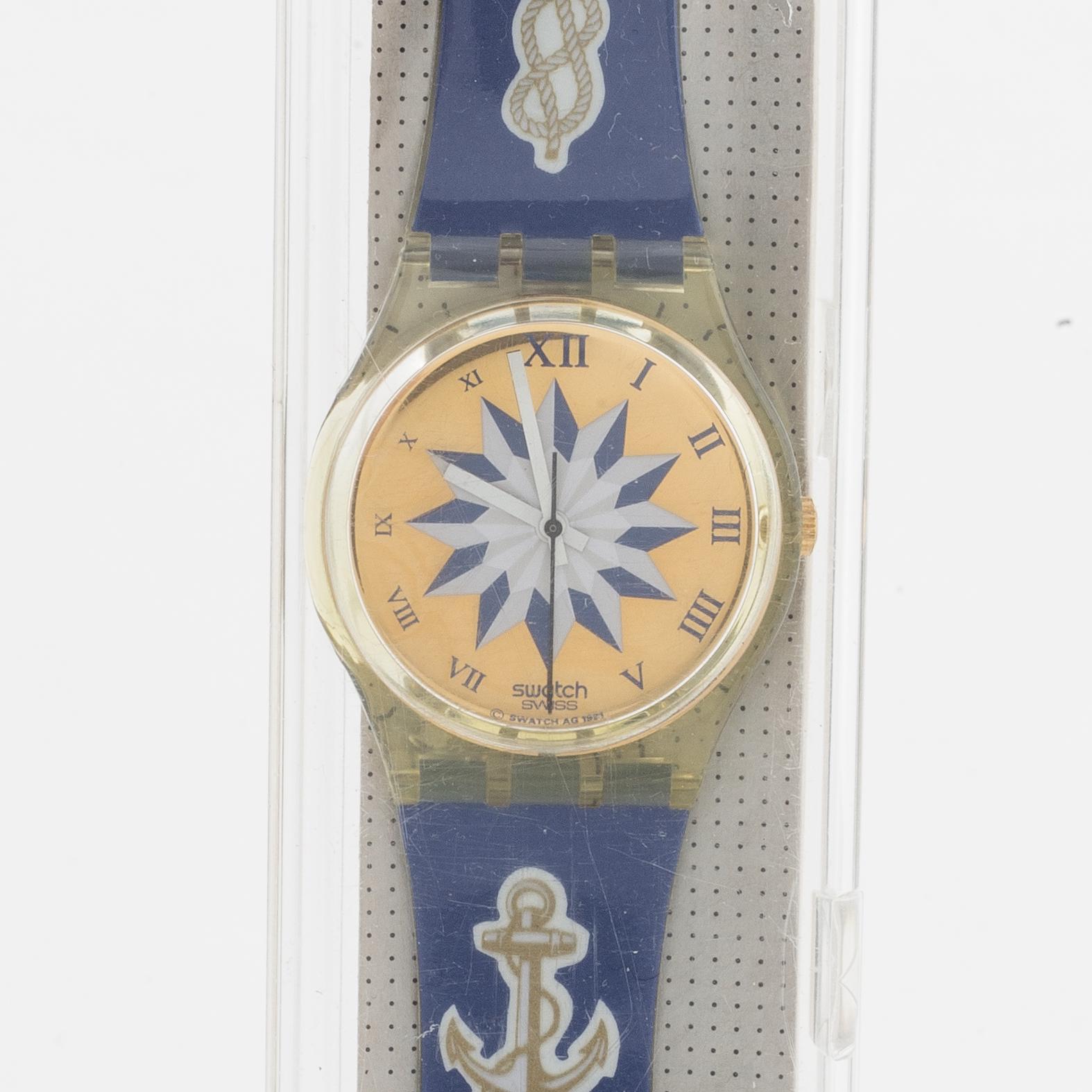 Swatch, Blue Anchorage, wristwatch, 34 mm.