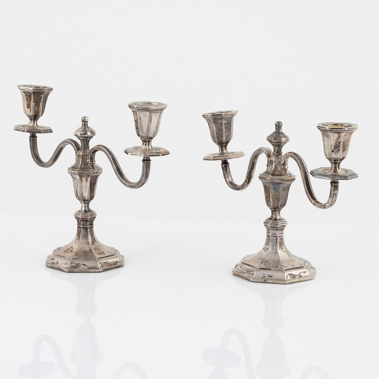 Candelabras, a pair, Carl Sandberg Eftr, Ystad, 1926.