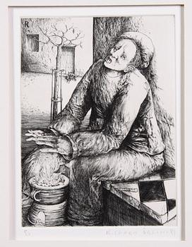 ÅRLIN, RICHARD, kopparstick, 2 st, sign o dat -81. Ea.