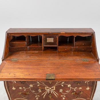 A rococo secretaire, 18th century.