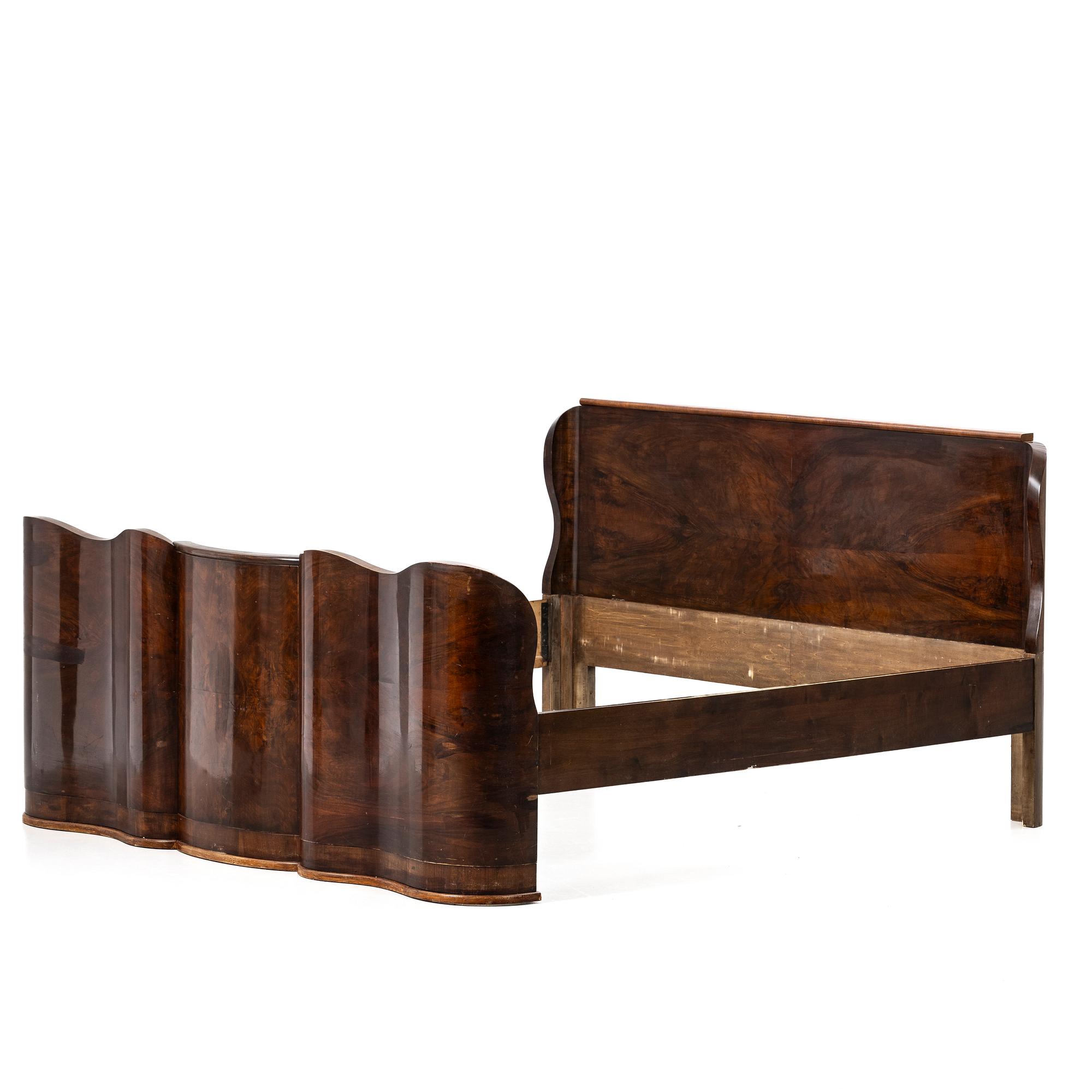 Bed frame, Art Deco style.