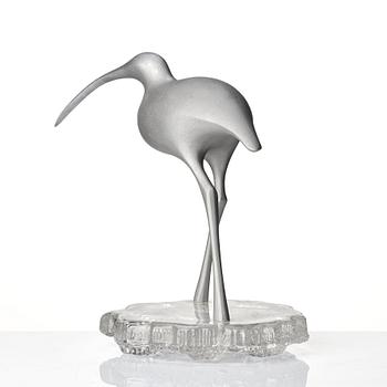 Tapio Wirkkala, an aluminium sculpture of a bird, 'Suokurppa' (Bog snipe), model 'TW 513', Kultakeskus Oy, Finland 1970s.