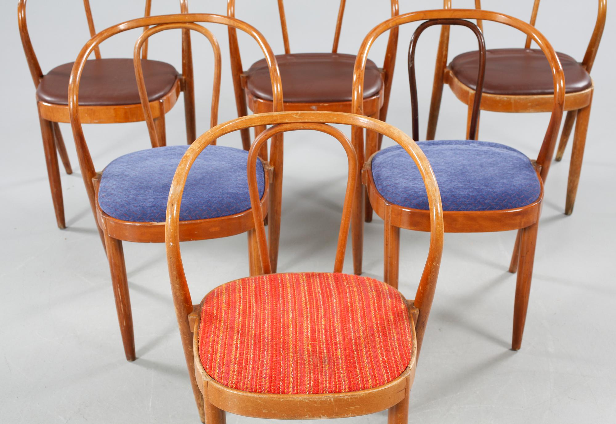 Six chairs by Jack Ränge called "Rotunda Nr 898" from the 1950s.