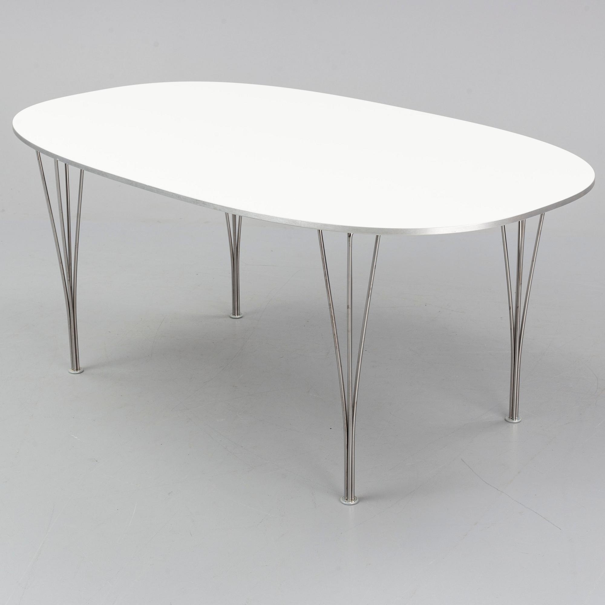 BRUNO MATHSSON & PIET HEIN, 'Supperellips' table. Fritz Hansen, Denmark.