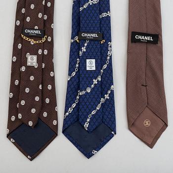 Chanel, slipsar, 3 st.