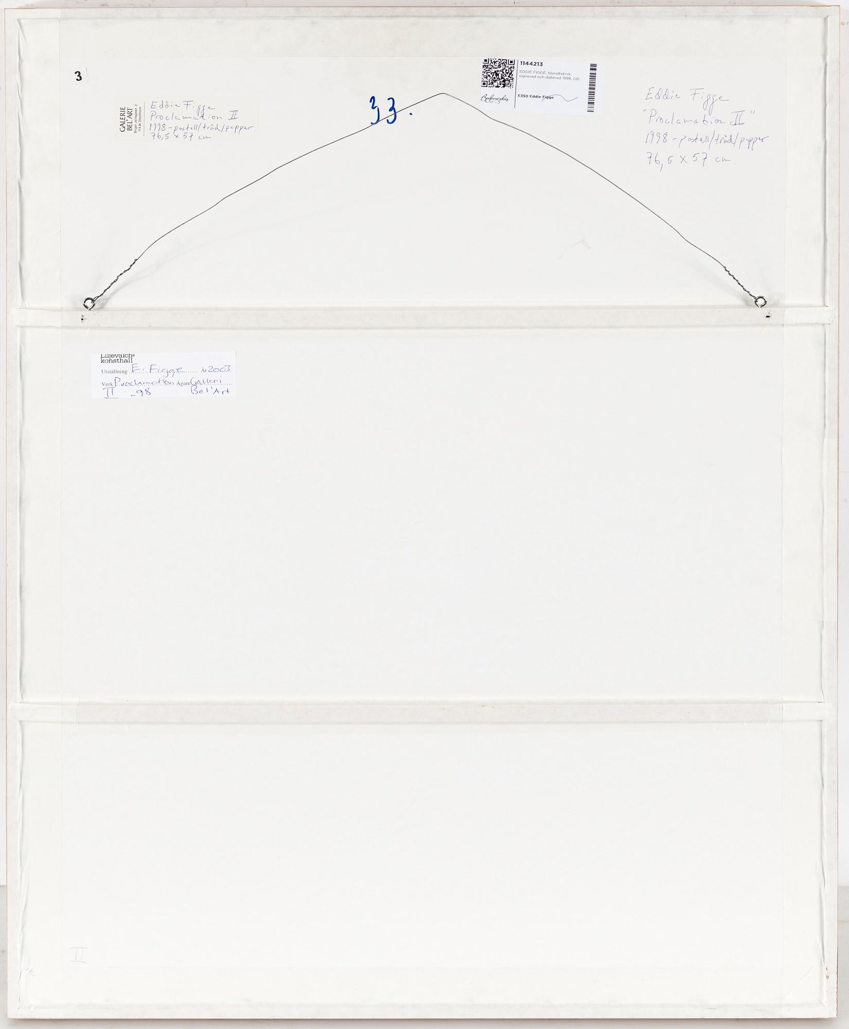 Eddie Figge, mixed media, signed and dated 1998.